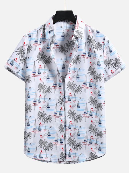

Vintage Shirts, White, Men's Floral shirt