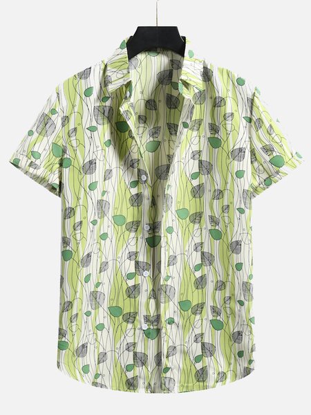 

Vintage Shirts, Green, Men's Floral shirt