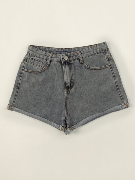 

Cotton-Blend Pants, Gray, Shorts