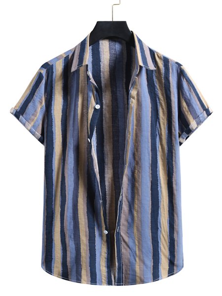 

Vintage Square Neck Shirts & Tops, Navy blue, Short Sleeves Shirts