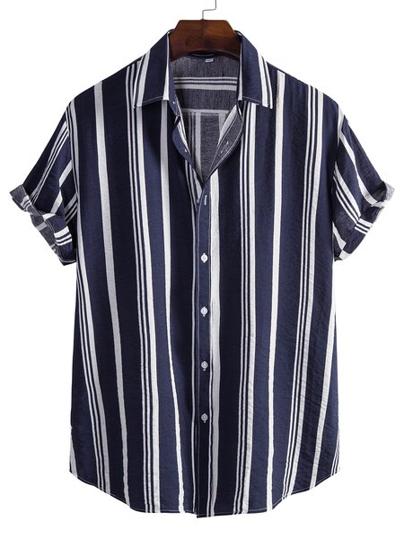 

Men's Cotton-Blend Casual Shirts, Blue, Winter Clearance