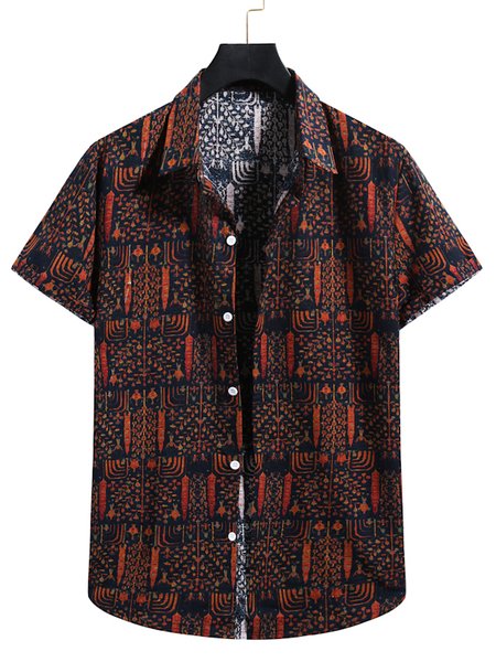 

Abstract Casual Shirts & Tops, As picture, Shirts