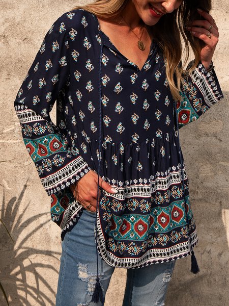 

Frangiato Tribale Casuale Camicie & Top, Colore dell'immagine, Blouses & Shirts