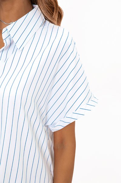 

White Shirt Collar Short Sleeve Women Dress, Mini Dresses