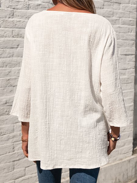 

Cotton Sweet Tops, White, Blouses & Shirts