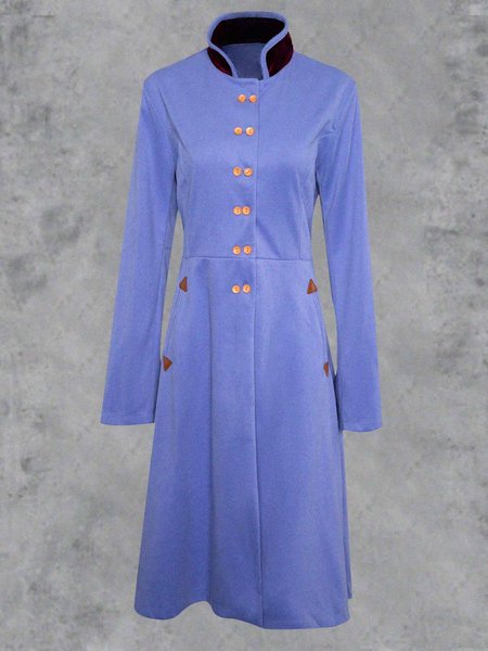 

Tweed Vintage Long Sleeve OverCoat, Blue, Coats