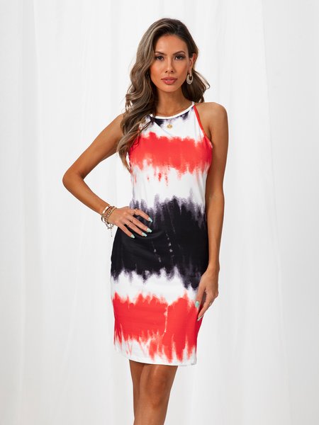 

Knitting Dress A-Line Polyester Cotton Knitting Dress, Red, Dresses