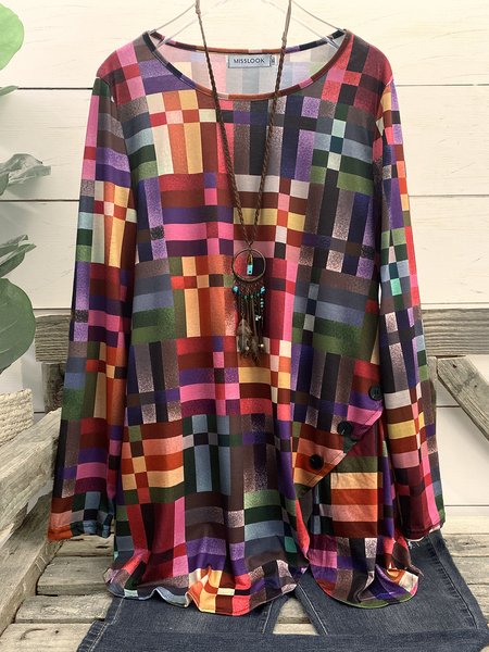 

Photo Color Geometric Vintage Shirts & Tops, T-Shirts