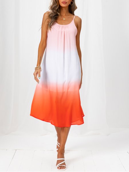 

V Neck Casual Cold Shoulder Knitting Dress, Orange, Dresses