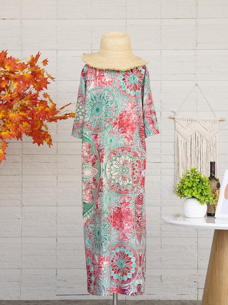 

Abstract Printed Cotton-Blend Holiday Weaving Dress, Green, Auto-Clearance