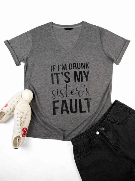 

If I'm Drunk It's My Sister's Fault Shirt, Gray, T-Shirts