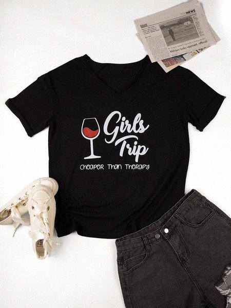

Girl's Trip Cheaper Than Therapy Women's T-Shirt, Black, T-Shirts