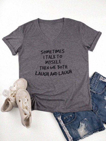 

Sometimes I Talk to Myself Tee, Gray, T-Shirts