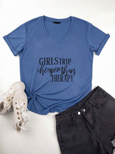 

Girl's Trip Cheaper Than Therapy Women's T-Shirt, Blue, T-Shirts