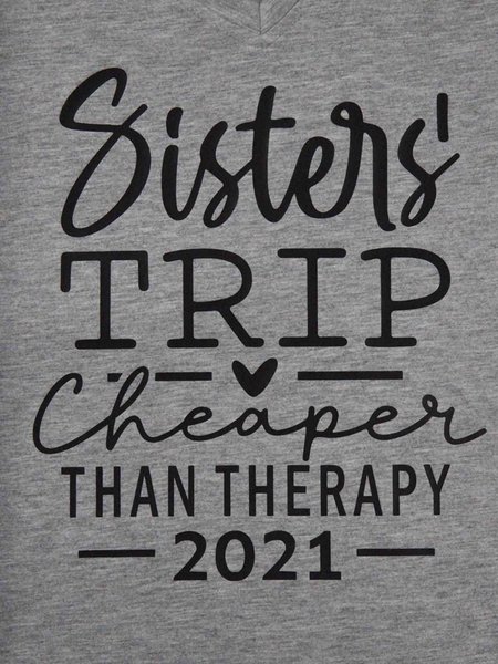 

Sister's Trip Cheaper Than Therapy Women's T-Shirt, Grey, T-Shirts