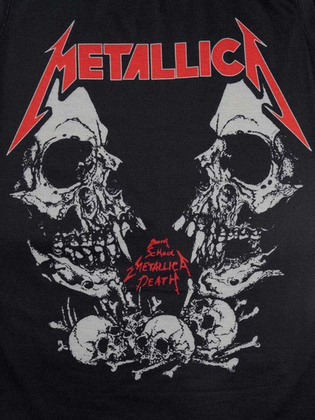

Metallica Vintage Crew Neck Skull Cotton-Blend Woman Tank, Black, Tanks & Camis