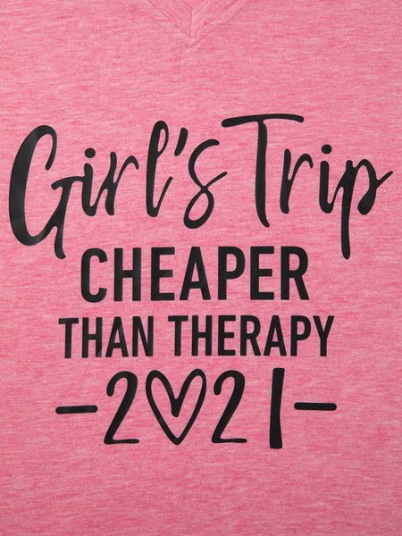 

Girl's Trip Cheaper Than Therapy Women's T-Shirt, Pink, T-Shirts