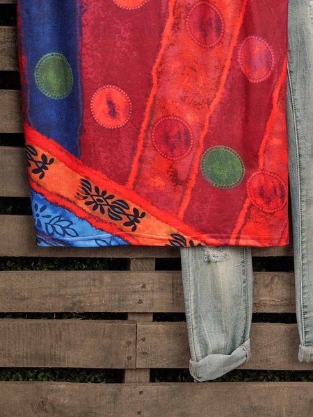 

Vintage Striped Dresses, Red, Tie dye dress