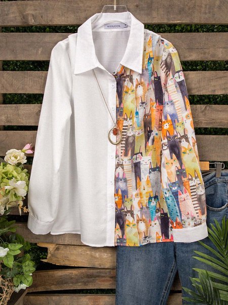 

White Cotton Casual Shirts & Tops, Shirts & Blouses