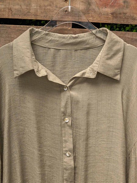 

Casual Long Sleeve Solid Shirts & Tops, Gray, Shirts & Blouses