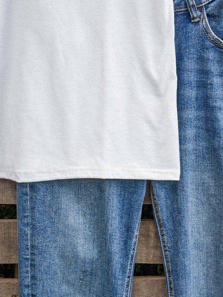 

Buttoned Cotton-Blend Short Sleeve Shirts & Tops, White, Tanks & Camis