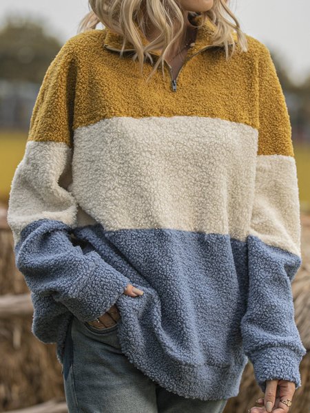 

Casual Coral Velvet Sweater, As picture, Sweaters & Cardigans