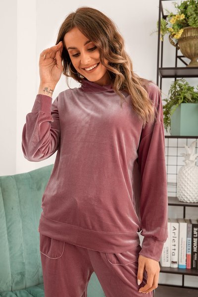 

Pink Long Sleeve Velvet Sweatshirt, Auto-clearance