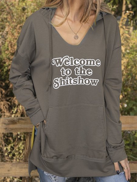 

Personalized Printed Long Sleeve Hoodie, Gray, Sweatshirts & Hoodies