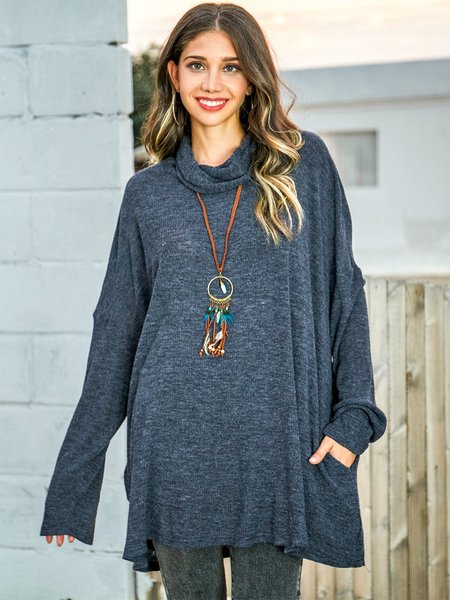 

Holiday Turtleneck Long Sleeve Paneled Dresses, Blue, Dresses