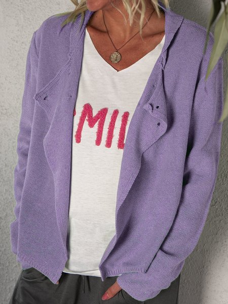 

Woven Casual Sweater, Purple, Sweaters